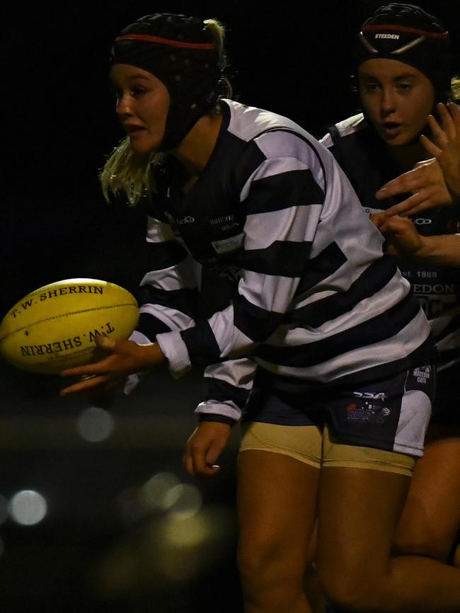 Scarlett Lynch in action for Macedon. Picture: Josh Chadwick