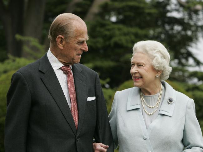 The Queen and her beloved husband Prince Philip, the Duke of Edinburgh re-visited Broadlands to mark their diamond wedding anniversary in 2007. The royals spent their wedding night at Broadlands in Hampshire in November 1947, the former home of Prince Philip's uncle, Earl Mountbatten. Picture: Tim Graham/Getty Images