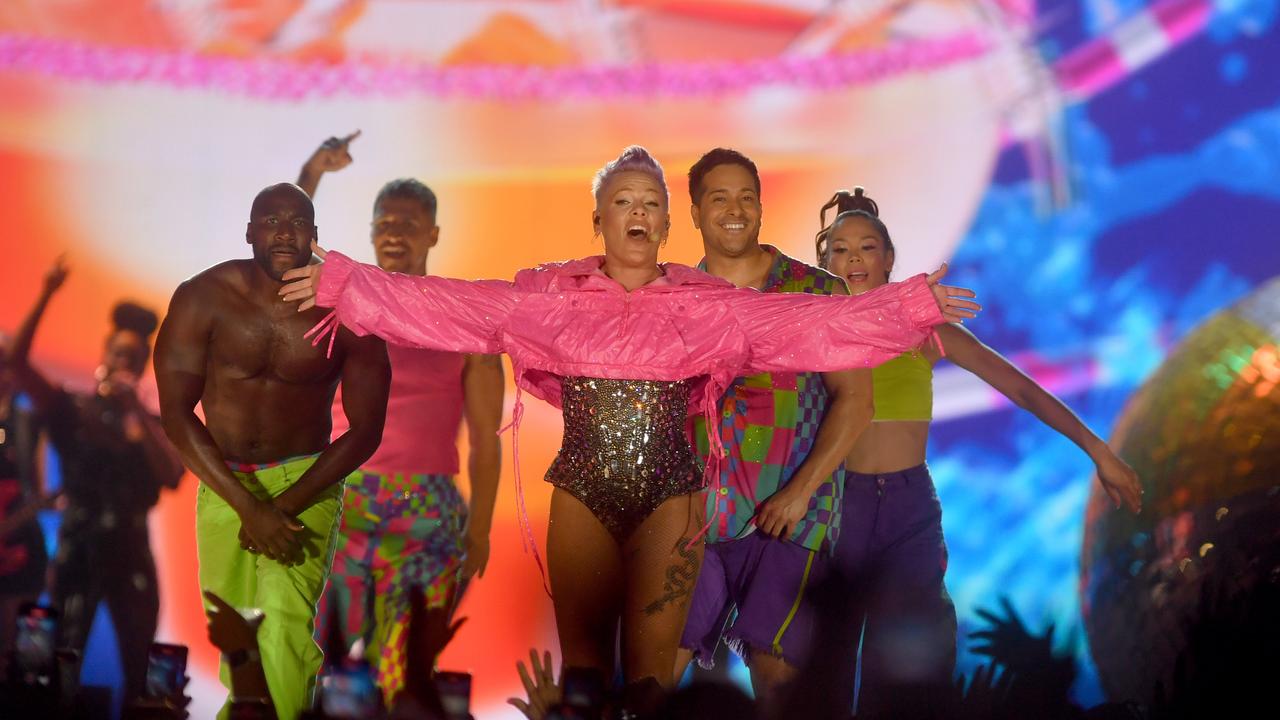 P! NK performs at Townsville's Queensland Country Bank Stadium. Picture: Evan Morgan