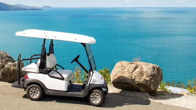 A 20 year old has been flown to hospital after he was injured in a golf buggy crash on Hamilton Island.