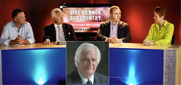 Alan Metcalfe ran a conservative channel. Here, David Flint and Jai Martinkovits are talking with Pauline Hanson discussing Mike Pence.