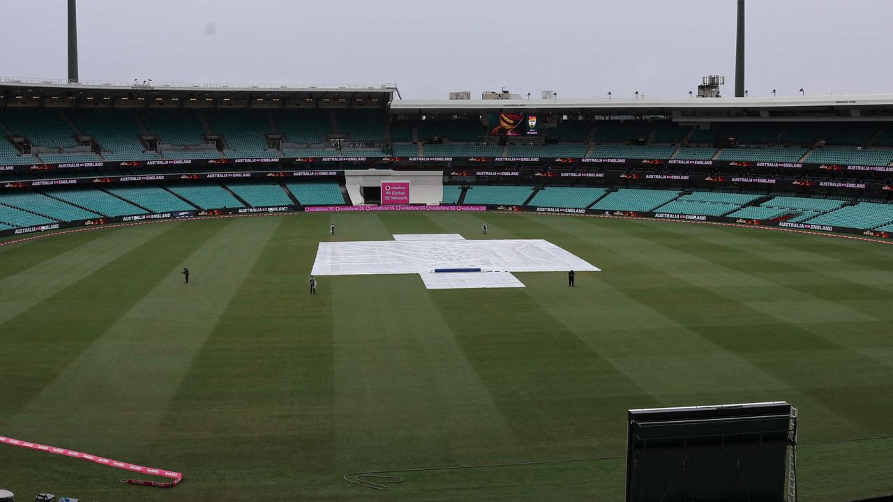 Most of day one was lost to rain at the SCG. Picture: David Gray/AFP