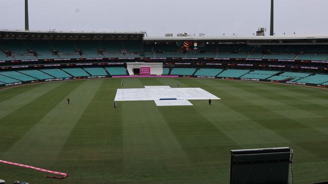 Most of day one was lost to rain at the SCG. Picture: David Gray/AFP