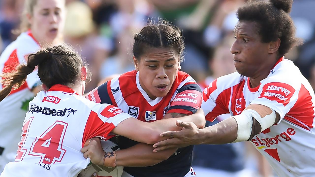 Sarah Togatuki is pleased to have re-signed with the Roosters. Picture: Albert Perez/Getty Images
