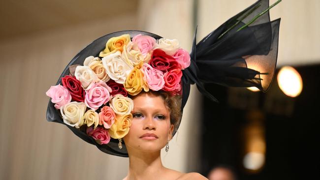 Zendaya in her second Met Gala outfit by Alexander McQueen for Givenchy from the late 1990s. Photo: AFP.