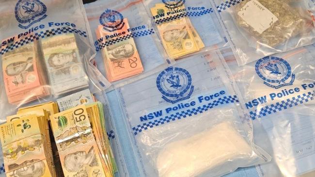 Drugs and thousands of dollars in cash were seized from homes across the state. NSW Police