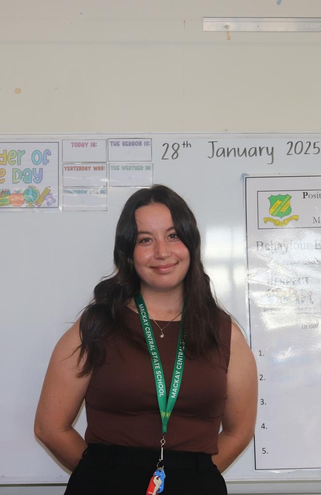 Taylor Bates is starting her role as a teacher at Mackay Central State School