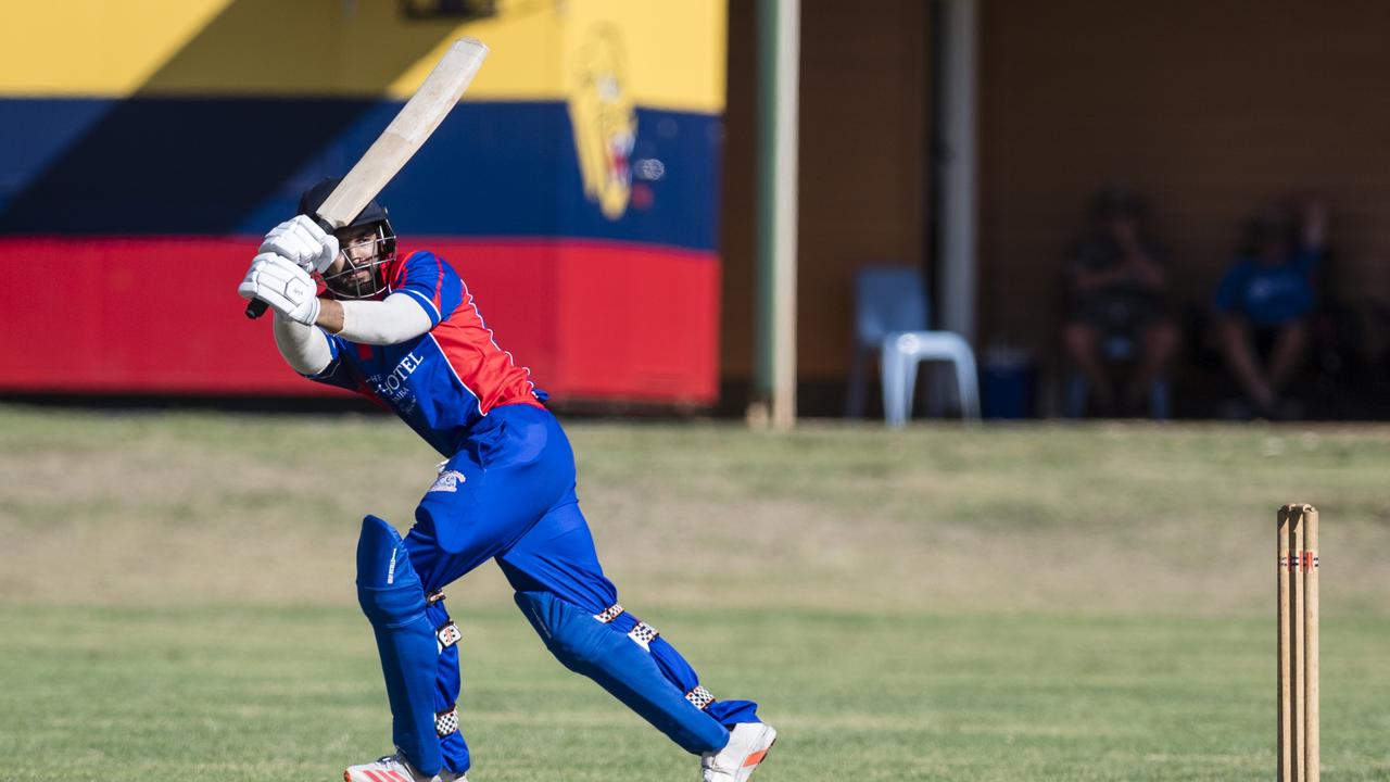 Arshdeep Singh bats for Highfields against University in A Grade One Day Toowoomba Cricket round 6 at UniSQ oval, Saturday, November 11, 2023. Picture: Kevin Farmer