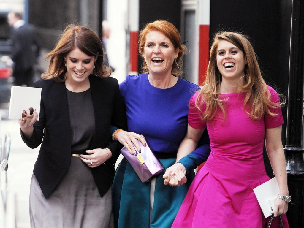 Princess Eugenie, Sarah Ferguson and Princess Beatrice are said to share a close bond. Picture: Supplied.