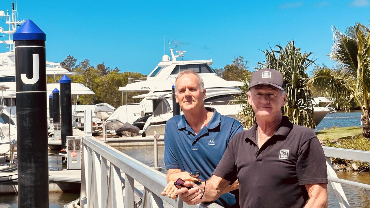 Boating brothers Rodney and Tony Longhurst. Photo: Des Houghton