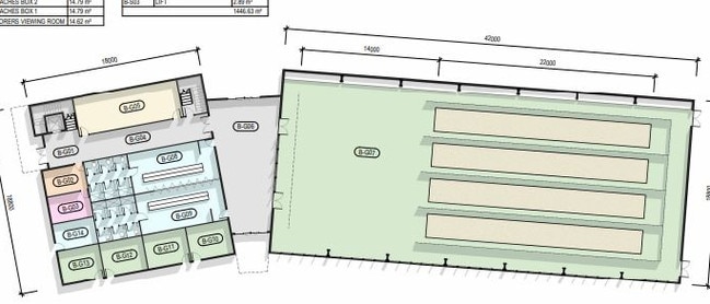 Glenorchy Cricket Club proposed indoor nets facility at KGV Oval - Option 2. Picture: Supplied