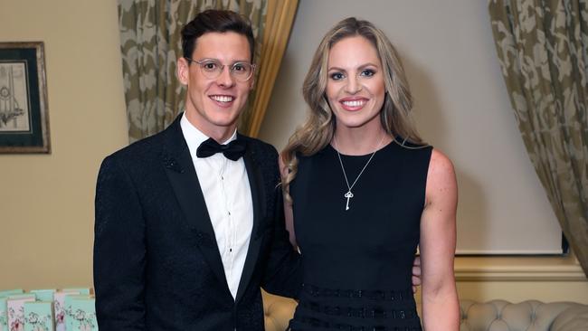 Mitch Larkin and Emily Seebohm’s last public appearance together, at Brisbane’s Treasury Hotel last week.