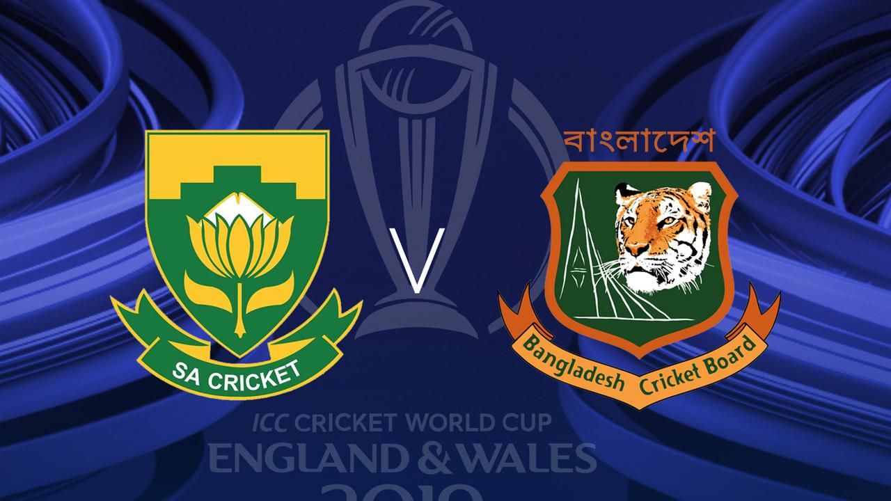 South Africa take on Bangladesh at the Cricket World Cup.