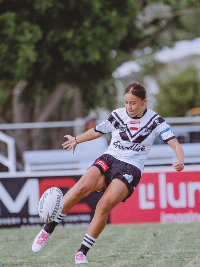 Danielle-Elizabeth Tutakangahau of the Magpies. Picture: Brian Quan.