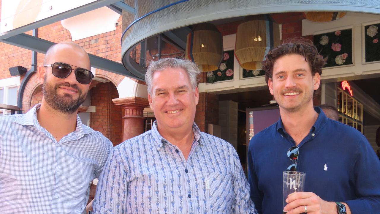 Tom Harkin, John Dobrenov, Paul Gray at The Normanby on Melbourne Cup day.