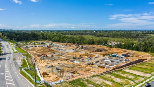 Progress on the Coomera Special School. Photo: Supplied