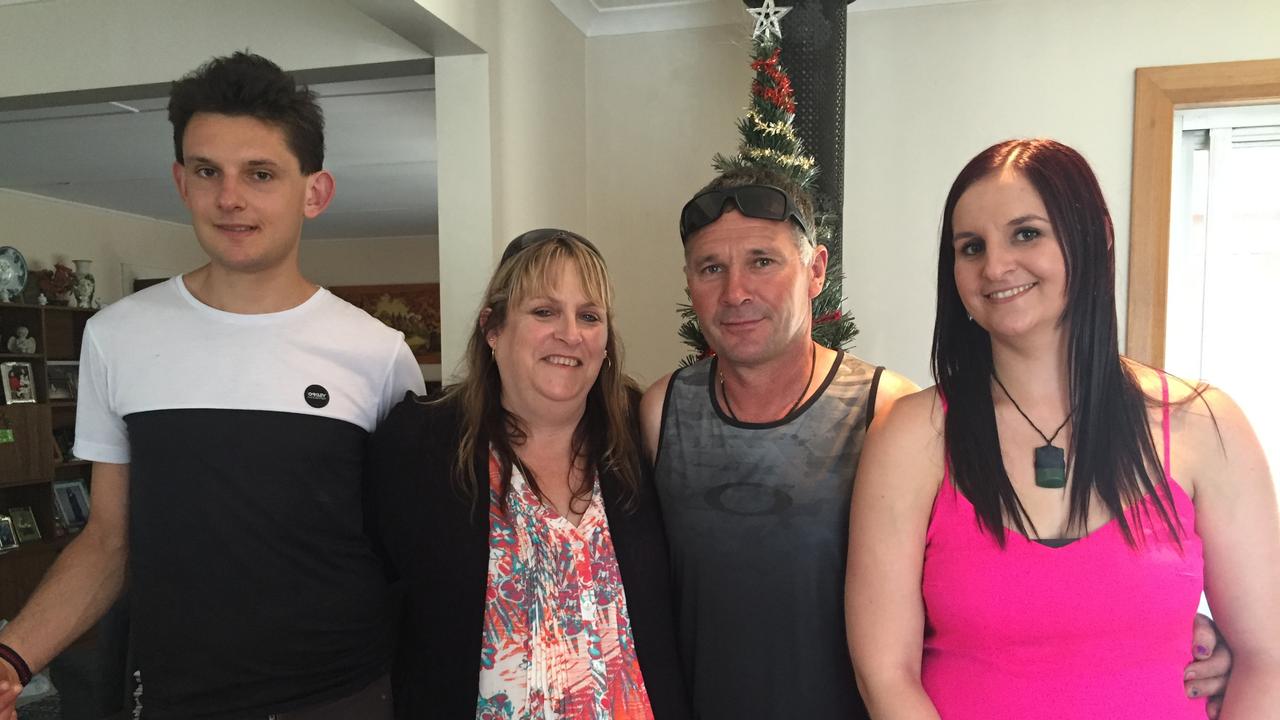 David Bailey, second from right, with his son David Jr., wife Marguerite and daughter Tara. Picture: supplied