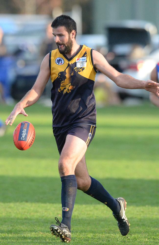 Ruckman Jeremy Page is one of the veterans who has helped Whittlesea qualify for the Division 1 reserves grand final. Picture: Angie Basdekis.