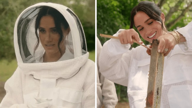 Meghan has become a bee expert now. Image: Netflix