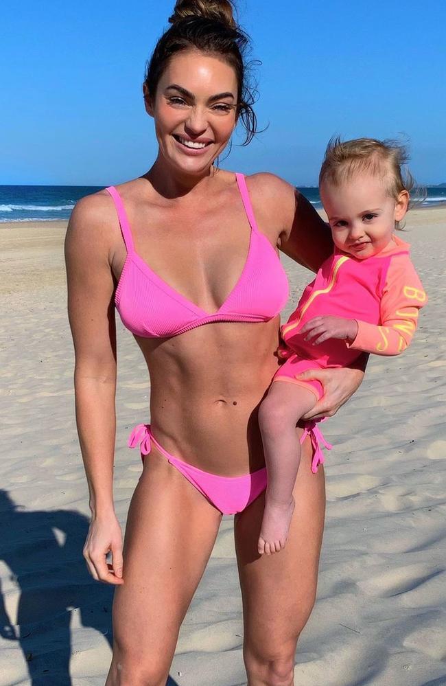 Emily gave birth to her daughter Mia in December 2017. Picture: Instagram/ Emilyskye