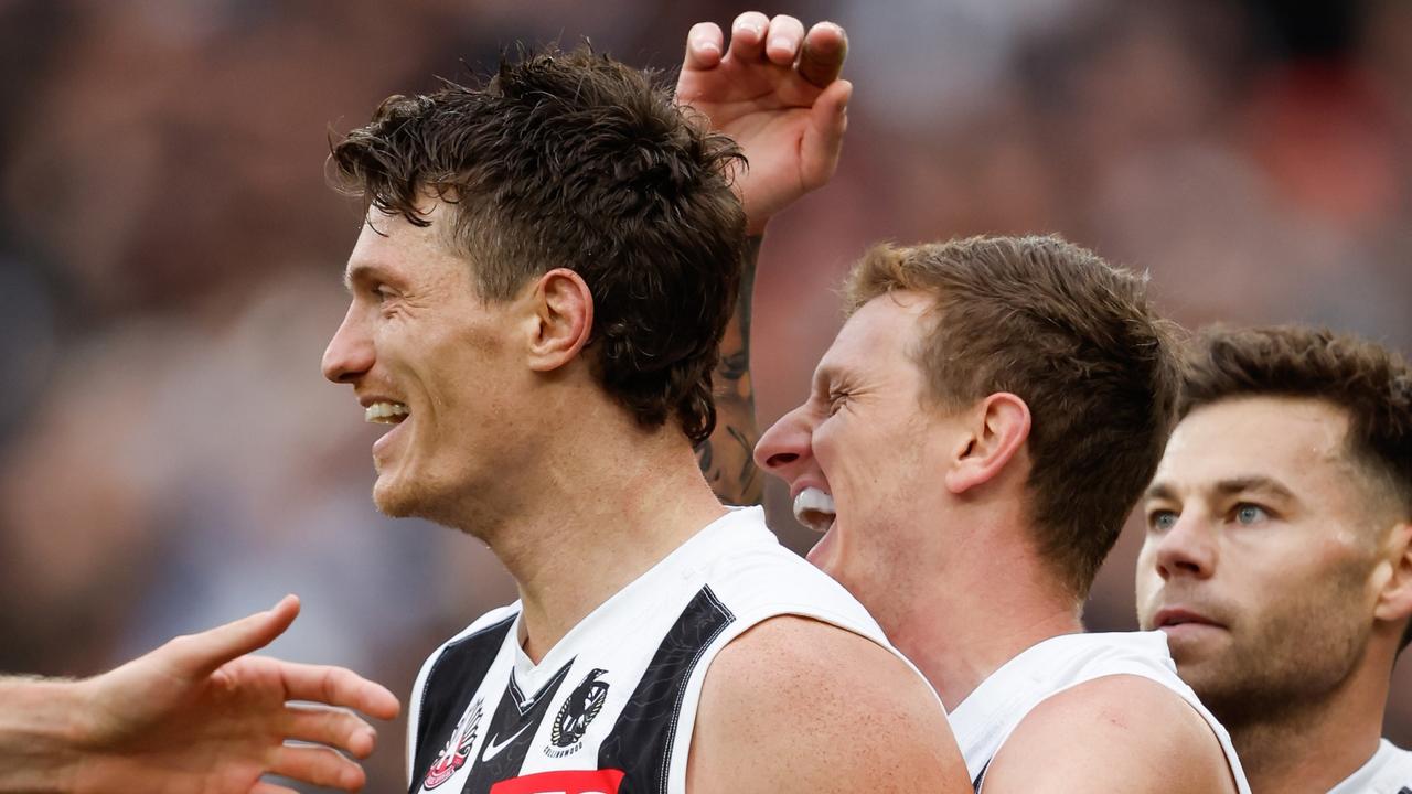 Collingwood forward Brody Mihocek will miss two to three weeks with a hamstring injury. Picture: Dylan Burns / Getty Images