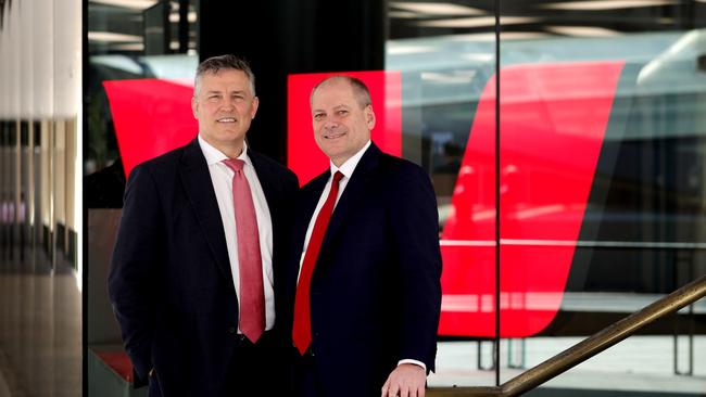 Incoming Westpac chief executive Anthony Miller and the man he is replacing, Peter King. Picture: Jane Dempster