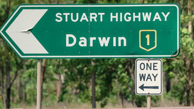 The incident occurred on the Stuart Highway near Virginia. Picture: Glenn Campbell