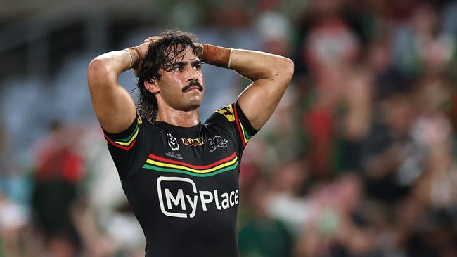 The Panthers are reeling at 1-3 after the opening month of the season, but their coach isn’t pushing the panic button just yet. Picture: Cameron Spencer/Getty Images