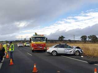 The aftermath of a fatal traffic crash at Bakers Creek on the D'Aguilar Highway, July 10, 2020. Picture: Holly Cormack