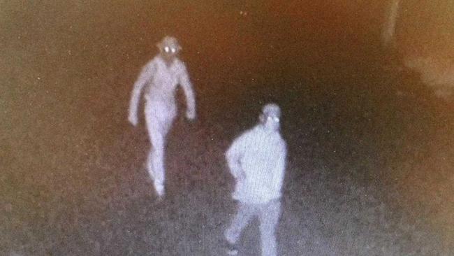 SPOTTED: Police are on the lookout for these two suspects after a series of robberies in Chinchilla and Jandowae.