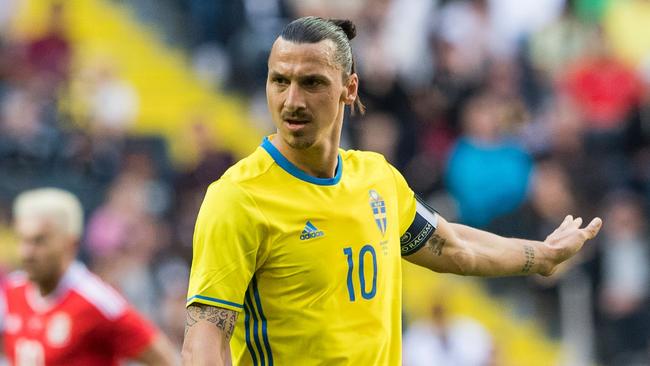 Sweden's forward and team captain Zlatan Ibrahimovic.