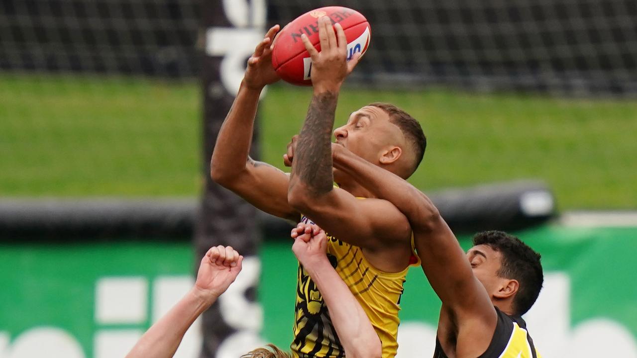 Shai Bolton was one of several young Tigers that stood out in Richmond’s intra-club clash. Picture: Scott Barbour