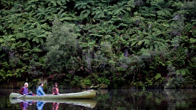 Canoeing on Lake Elizabeth at the Great Otway National Park. Picture: Tourism Victoria