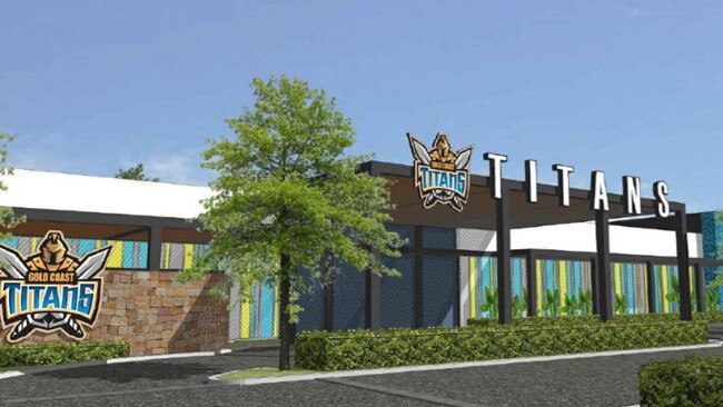 The planned Titans clubhouse at Oxenford on the Gold Coast.