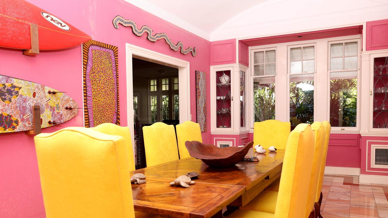 The Sutherland Avenue house in Ascot features a pink dining room. Picture: Tara Croser.