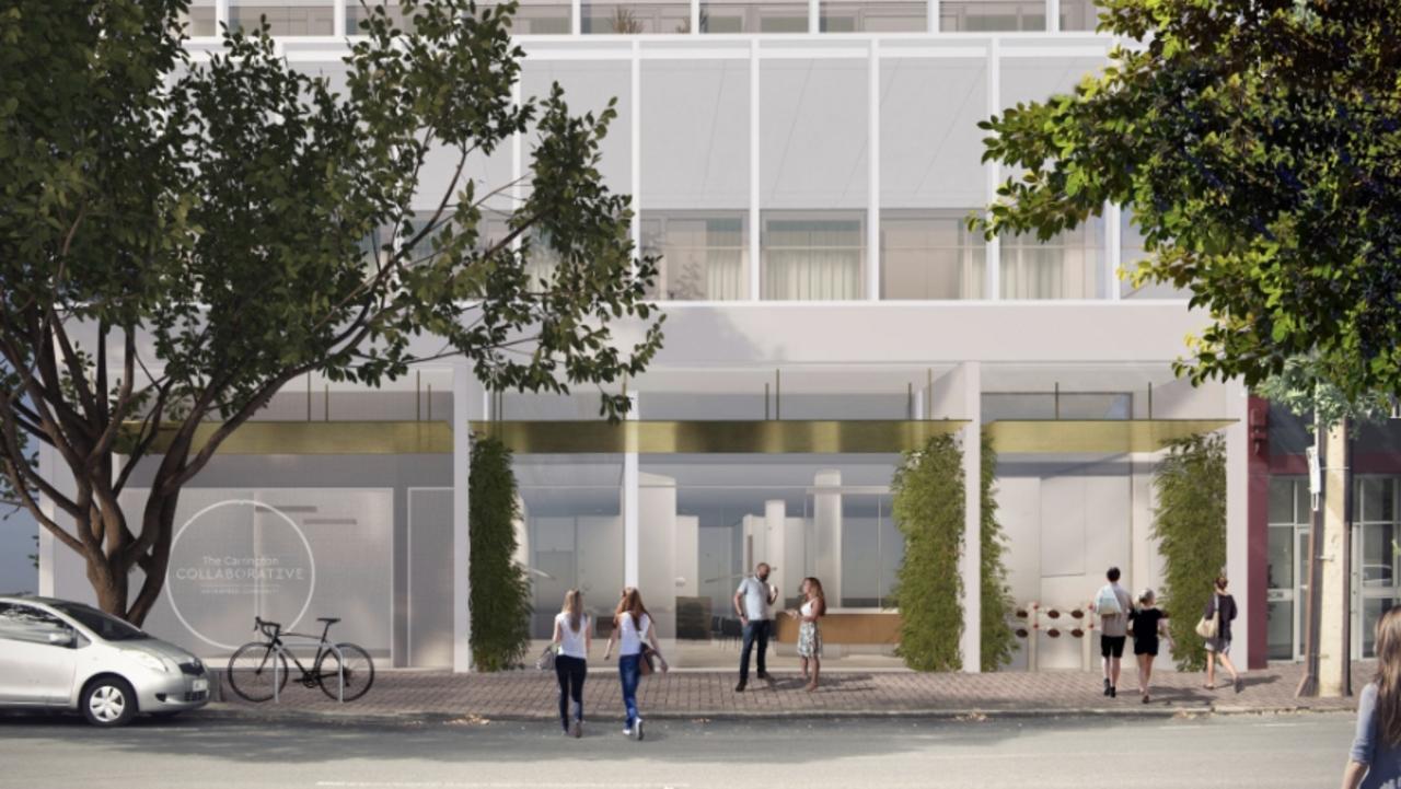 A six-storey development with a cafe and apartments has been proposed for Carrington Street, Adelaide. Picture: Supplied