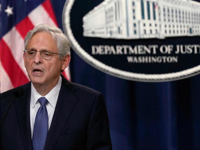 WASHINGTON, DC - SEPTEMBER 24: U.S. Attorney General Merrick Garland, joined by Principal Deputy Associate Attorney General Benjamin Mizer, announces that the Department of Justice (DOJ) is suing Visa for monopolizing debit card markets during a press conference at the Department of Justice on September 24, 2024 in Washington, DC. The DOJ has filed a lawsuit against Visa alleging that they maintain a monopoly over debit network markets and prevent competitors from developing new alternatives.   Kent Nishimura/Getty Images/AFP (Photo by Kent Nishimura / GETTY IMAGES NORTH AMERICA / Getty Images via AFP)