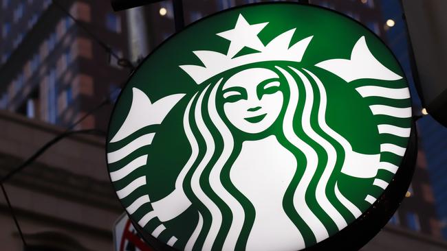 A Starbucks sign. Picture: AP