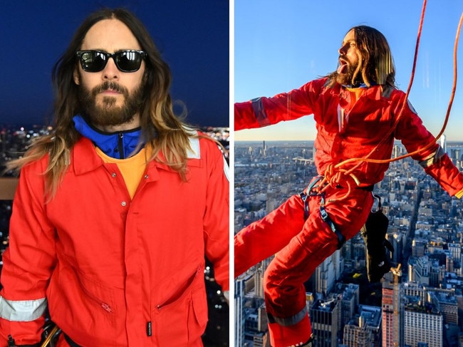 NEW YORK, NEW YORK - NOVEMBER 08: Jared Leto climbs The Empire State Building on November 08, 2023 in New York City. (Photo by Roy Rochlin/Getty Images for Empire State Realty Trust)