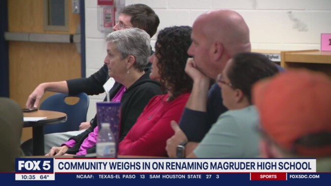 Community weighs in on renaming Magruder High School | news.com.au ...