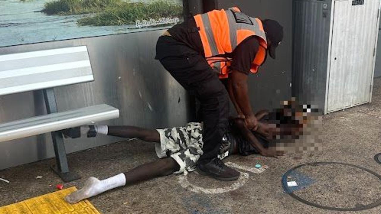 Man pelts rocks at Darwin bus stop commuters