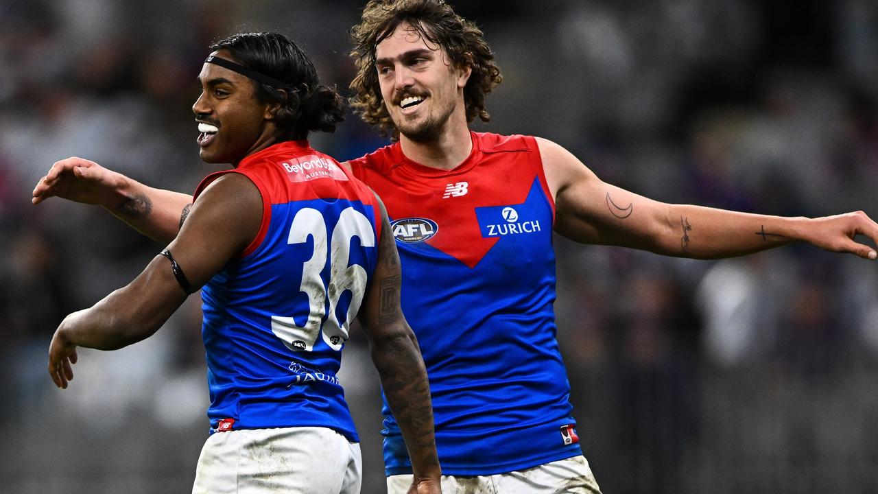 Luke Jackson was the ‘happiest person out there’ against Fremantle. Picture: Daniel Carson/AFL Photos via Getty Images