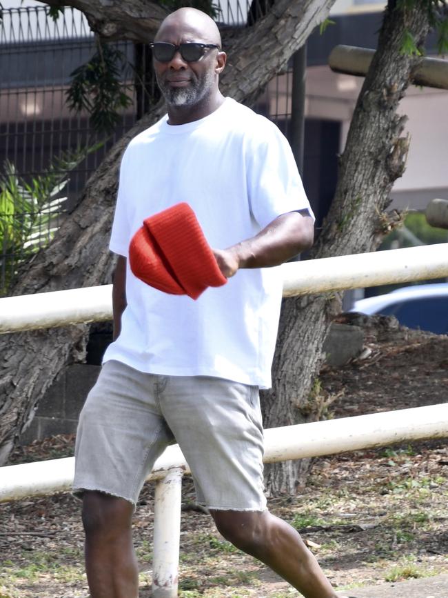 Hollywood star Idris Elba spotted in the inner Sydney suburb of Drummoyne as he prepares to film a new movie. Picture: Media Mode.com