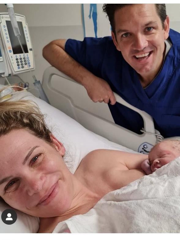Julia Tink and Trent Knox welcomed daughter Winter Grace Knox. Picture: Instagram