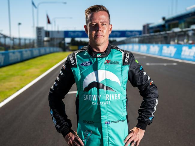 BATHURST, AUSTRALIA - FEBRUARY 22: (EDITORS NOTE: A polarizing filter was used for this image.) James Courtney driver of the #7 Snowy River Racing Mustang GT ahead of the Bathurst 500, part of the 2024 Supercars Championship Series at Mount Panorama, on February 22, 2024 in Bathurst, Australia. (Photo by Daniel Kalisz/Getty Images)