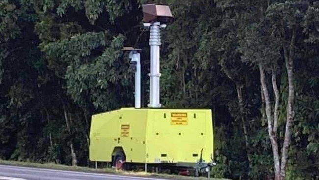 An unmanned speed camera in Far North Queensland