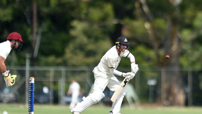 Adelaide Uni captain Will Bosisto has his team sitting third entering the final month of play but they will still need a result against either Sturt and Kensington to get through. Picture: Tricia Watkinson