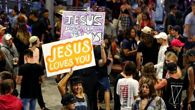 Youth for Christ Australia are big proponents of the banners bringing people closer to God theory. Picture AAP/David Clark