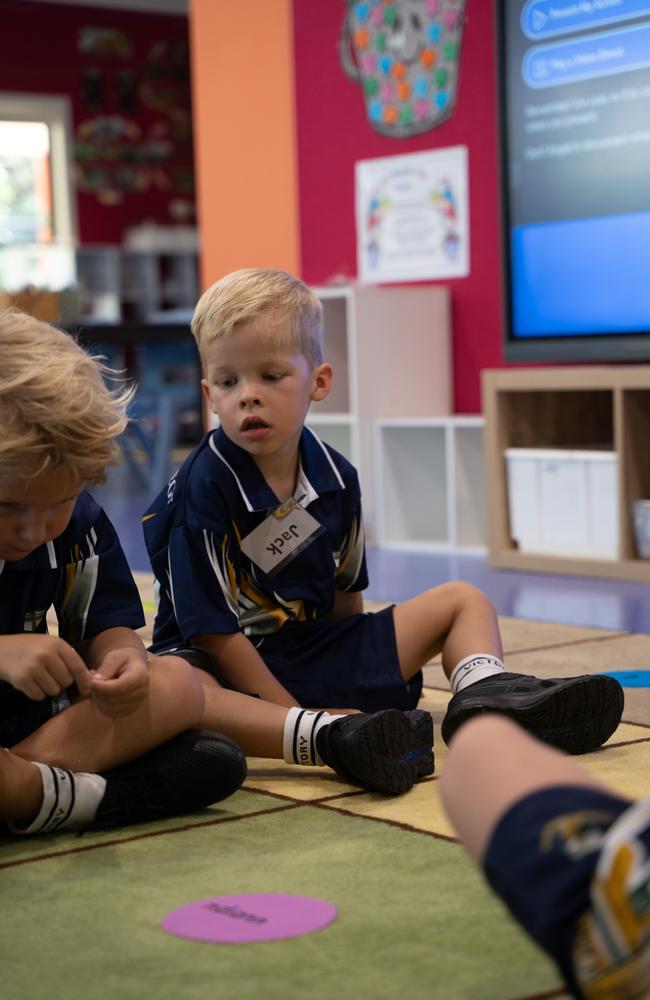 Jack Bambling at Victory College's first day of class. January 22,2024. Picture: Christine Schindler