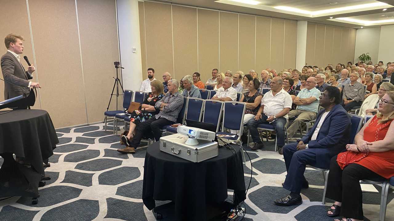 Martyn Iles, managing director of the Australian Christian Lobby, speaks to the Sunshine Coast forum on religious freedom. Picture: Mark Furler